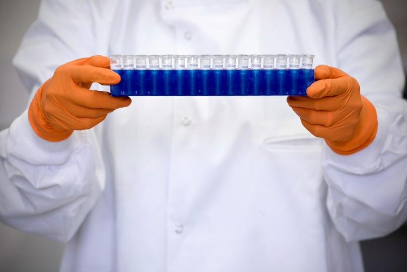 Testing blood samples in one of GOSH's in-house labs