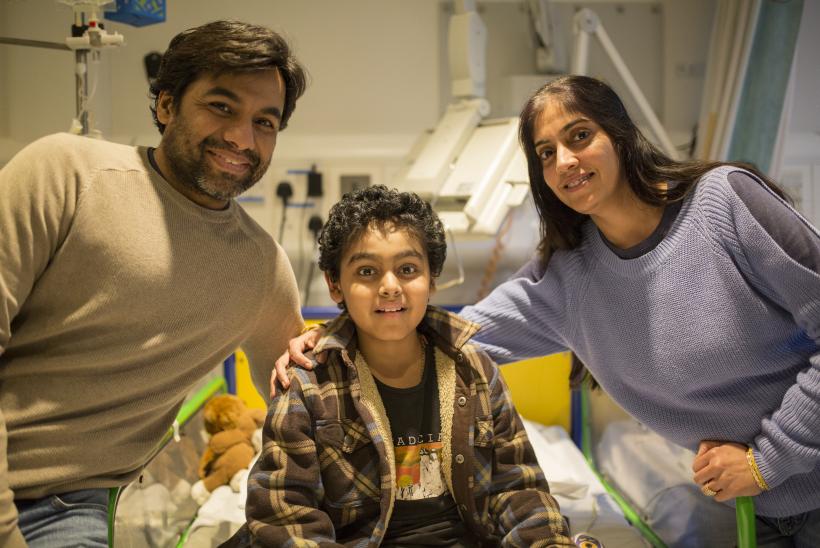 Yuvan at GOSH with his parents 