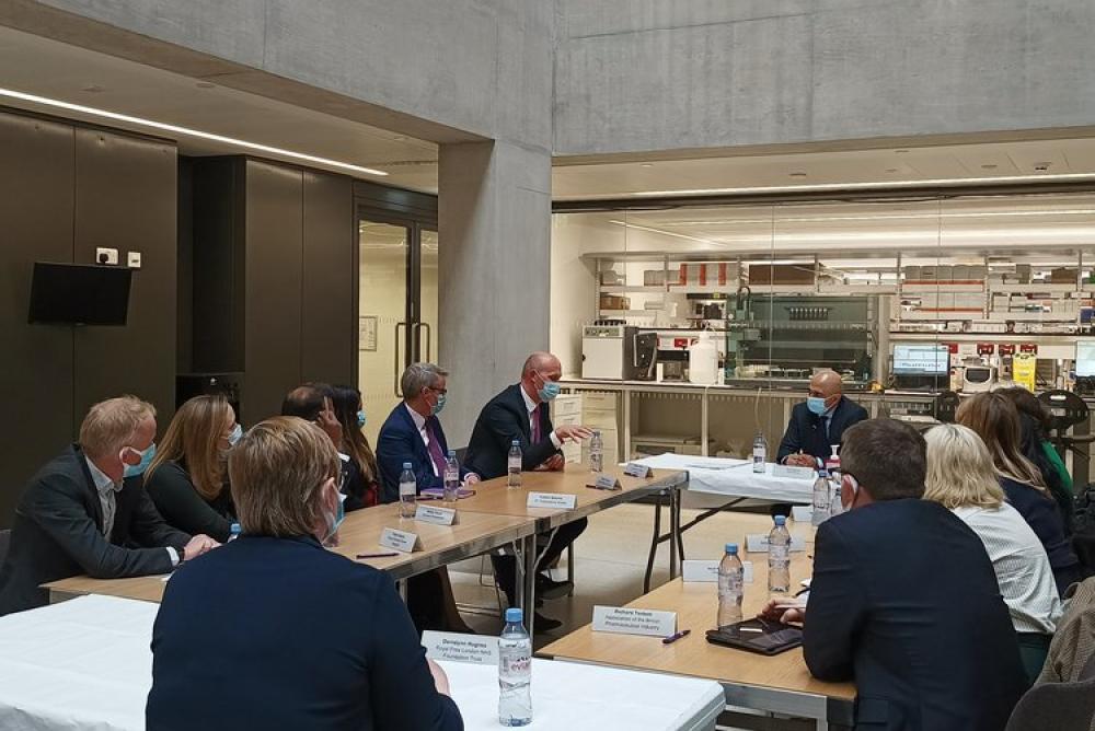 Sajid Javid MP Secretary of State for Health and Social Care hosts a roundtable on rare diseases.