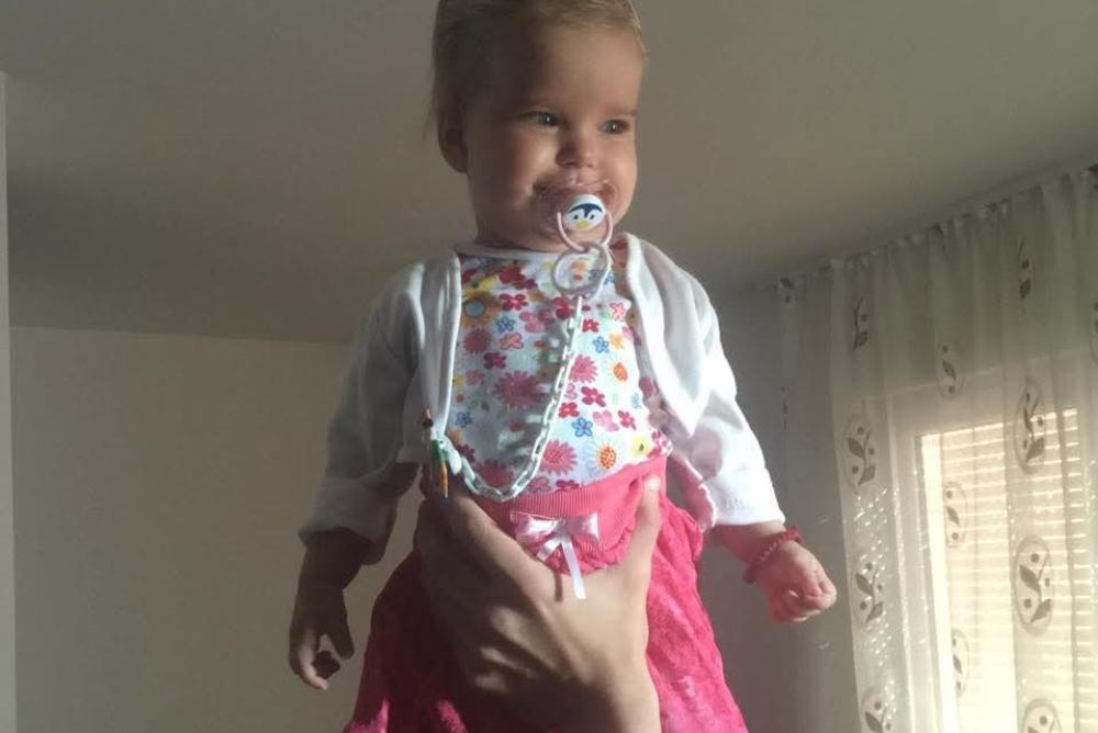 Sara as a baby